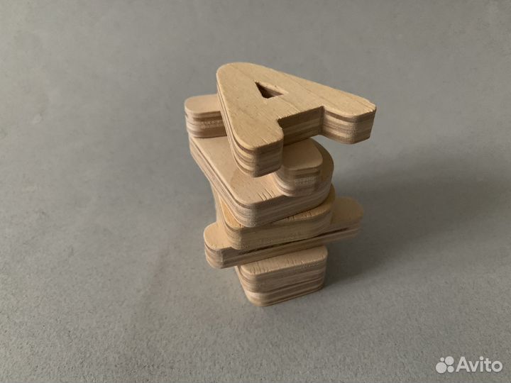 Деревянный алфавит Буквы из фанеры Русская азбука