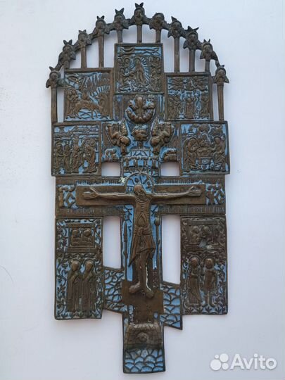 Крест «Распятие Христово. Эмаль. 31 см