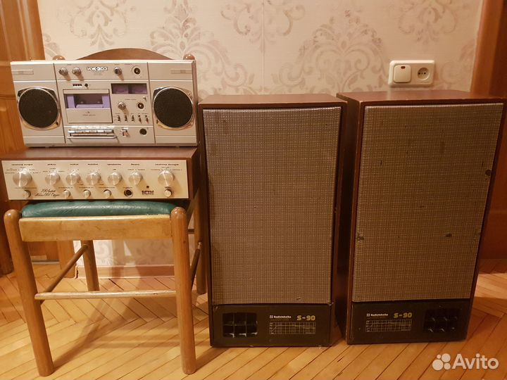 Акустические колонки S-90 и усилитель Бриг-001