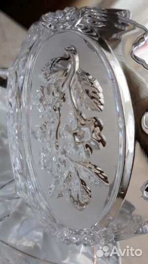 Хрустальная ваза на ножках, винтаж СССР