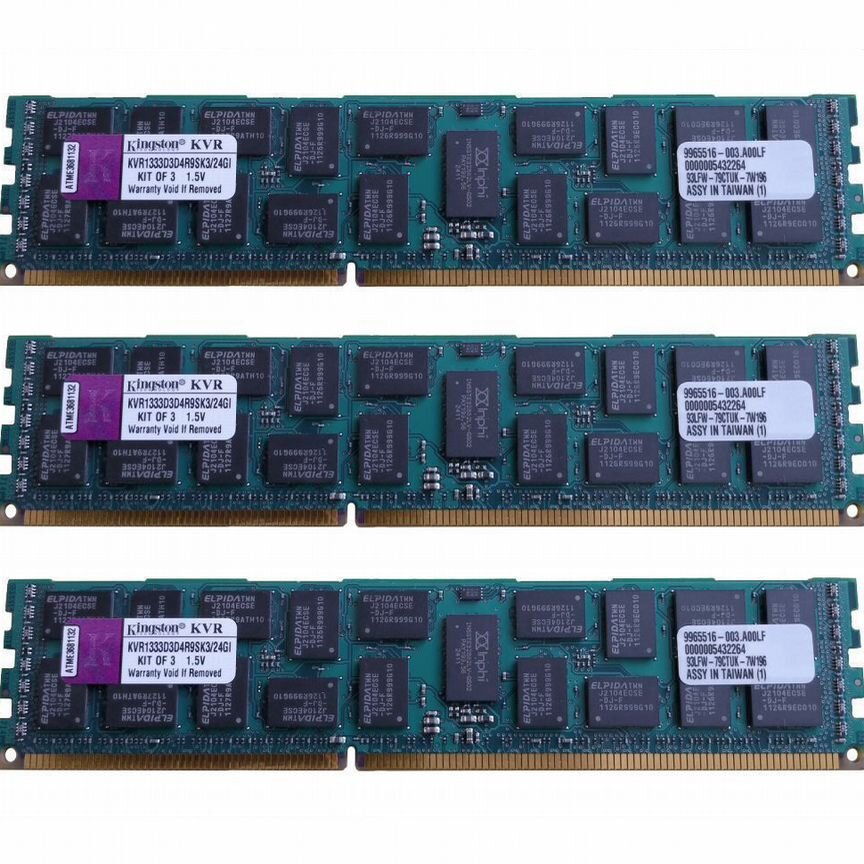 [KVR1333D3D4R9SK3/24GI] Оперативная Память Kingston Kvr1333d3d4r9sk3/24gi