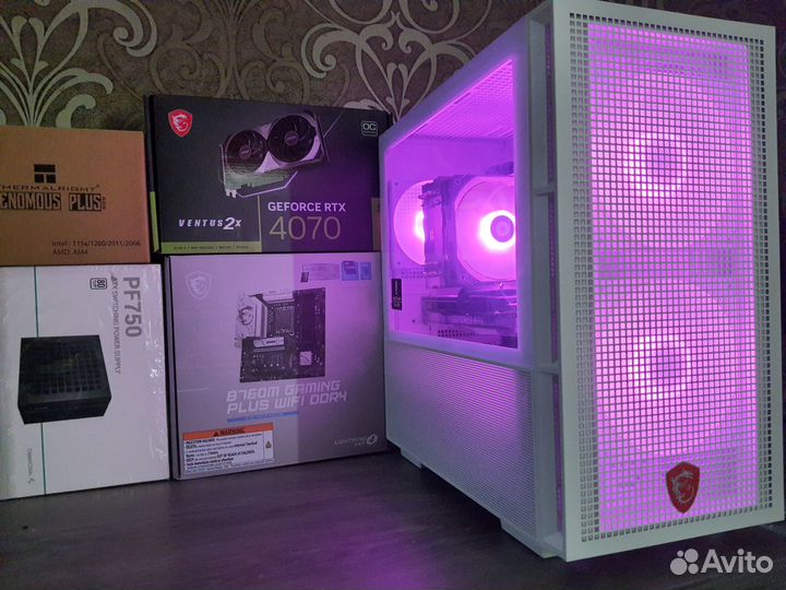 Новый 12GB RTX4070+Core i5 13400F/B760WF/32GB/1TB