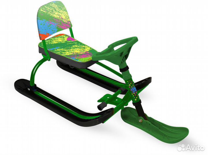 Снегокат,санки на лыжах новые Nika