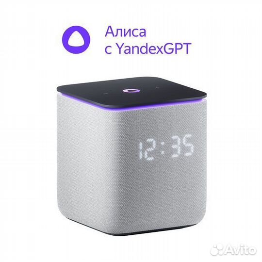 Умная колонка Яндекс Станция Миди, серый, Zigbee