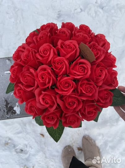 Букеты из мыльных роз