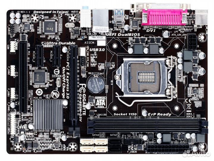 Материнская плата LGA 1150 GA-B85M-D3V gigabyte