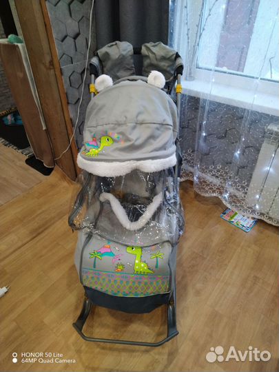 Детские санки коляска бу