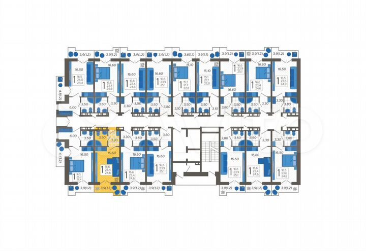 Апартаменты-студия, 24,6 м², 9/12 эт.