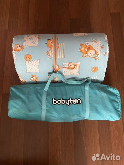 Манеж кровать с матрасом