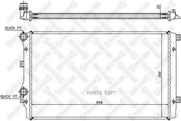 Радиатор VW Golf Touran 1.9TDi 03