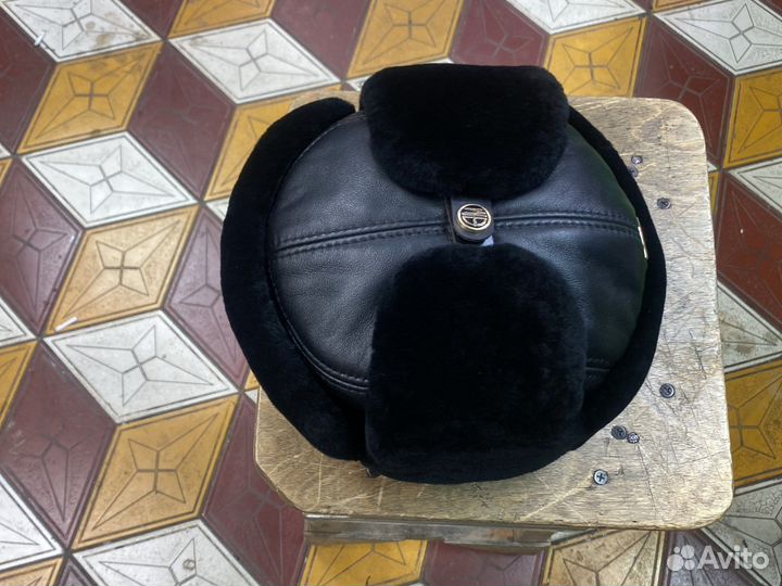 Шапка ушанка из овчины