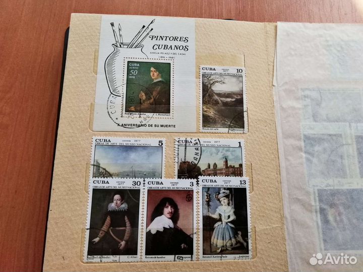 Кляссер с марками с тематикой исскуство и живопись