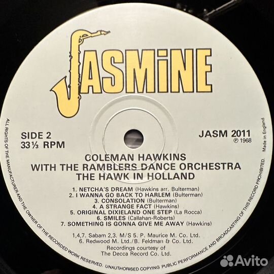 Coleman Hawkins With The Ramblers (Англия)