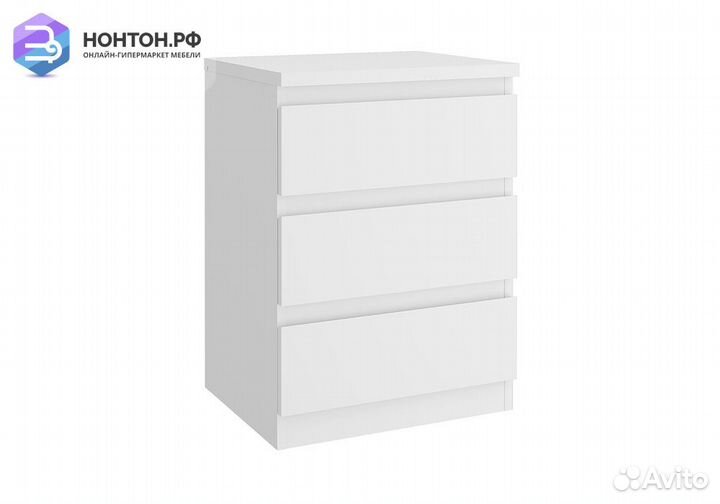 Тумба с 3 ящиками Олли белый