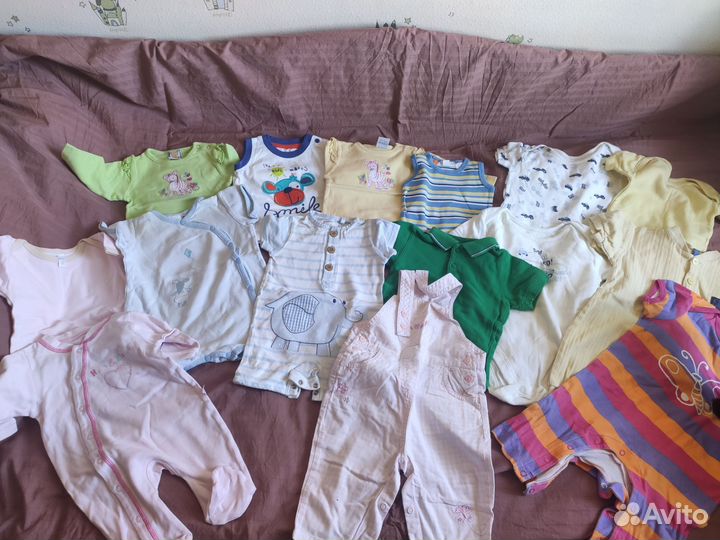 Одежда пакетом на ребенка 0-24 месяца