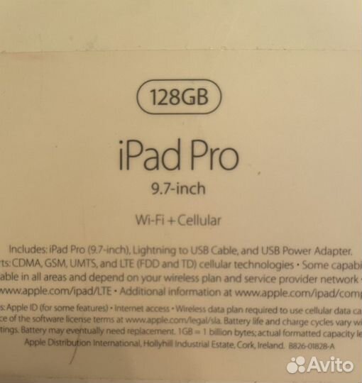 iPad pro 1-го поколения 128 wifi+cellular