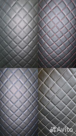 Стёганная экокожа квадрат опт стёжка