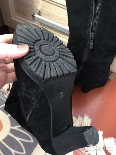 Зимние женские сапоги 38 натуральная замша