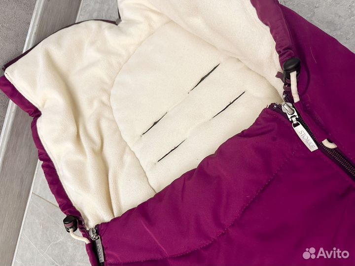 Зимний конверт в коляску stokke