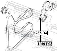 Натяжитель ремня 1290-D3 1290-D3 Febest