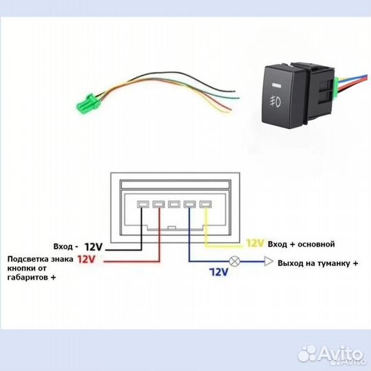 Кнопка переключателя противотуманных фар Honda