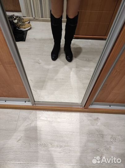 Ботфорты еврозима натуральная замша и мехТурция