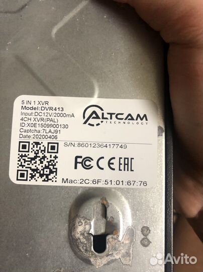 Видеорегистратор 4х канальный Altcam + Seagate 1tb