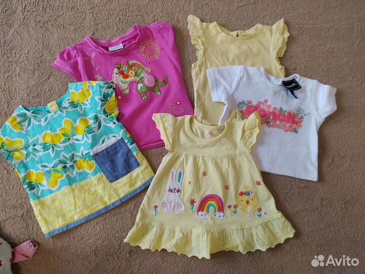 Пакет фирменных вещей для девочки 62 68 74 см