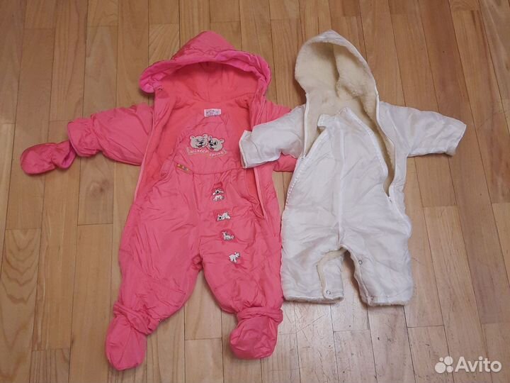 Зимний и демисезонный комбинезон для девочки 80 86