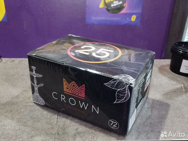 Уголь для кальяна 1кг Crown