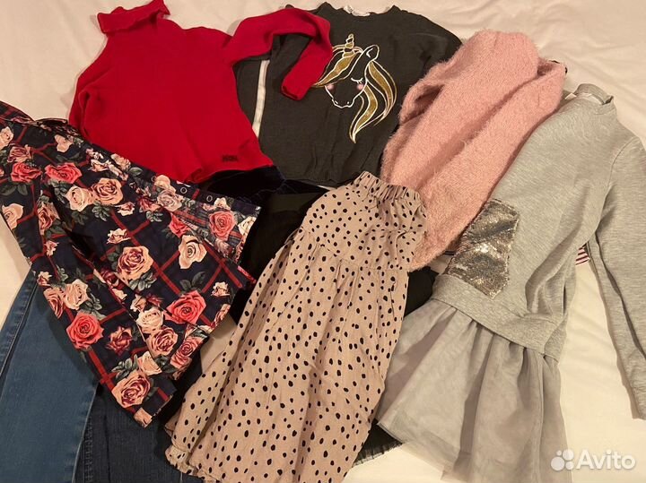 Вещи пакетом для девочки 122-140
