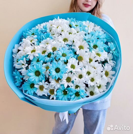 Букет-гигант из хризантем ромашек с доставкой