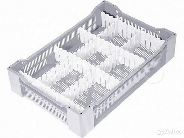 Ящик ягодный 600х400х135 мм перфорированный Белый