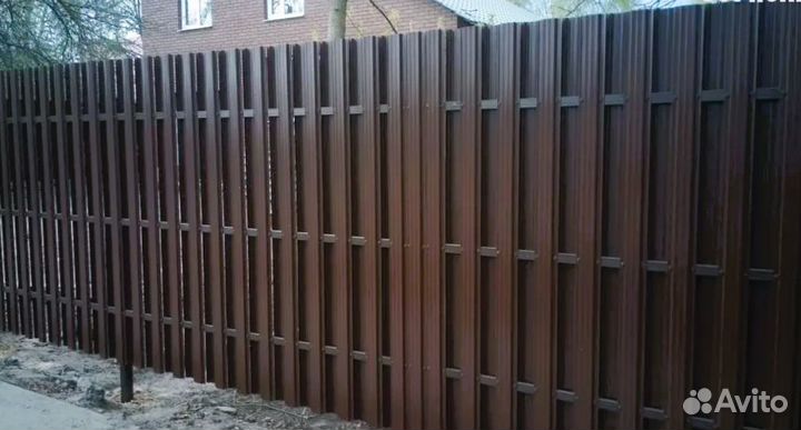 Забор из евроштакетника 50 метров