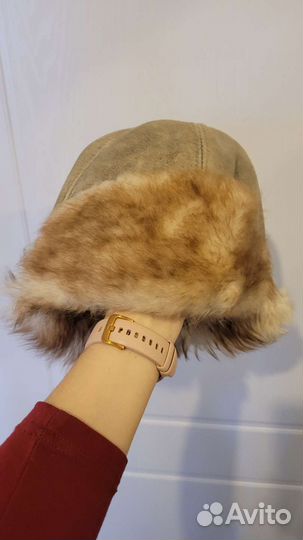 Шапка ушанка Sagitta женская натур. мех и кожа