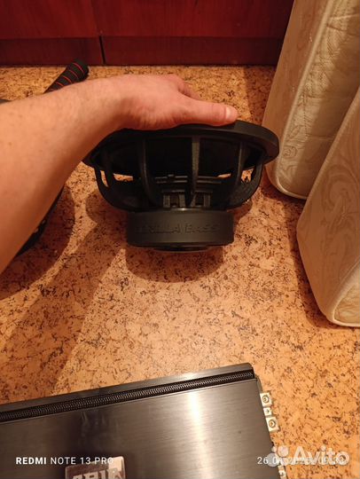 Субуферы 2/12 kicx rms1200 моноблок 1.2600