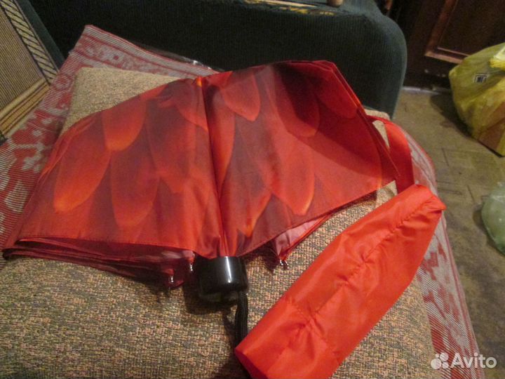 Зонтики женские, новые, красный и бирюзовый