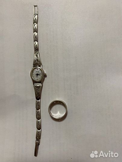 Часы женские белое золото 585