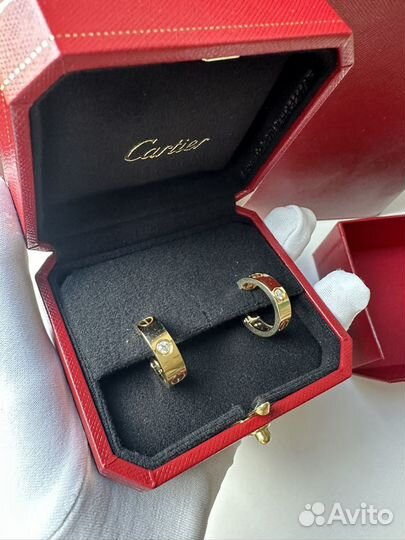 Cartier Love серьги с бриллиантами