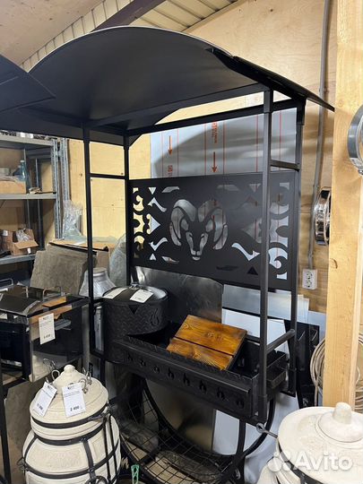 Мангал с крышей