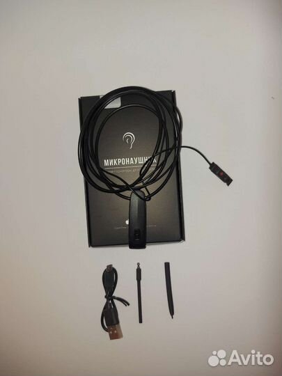 Микронаушник блютуз магнитный с выводным микрофон