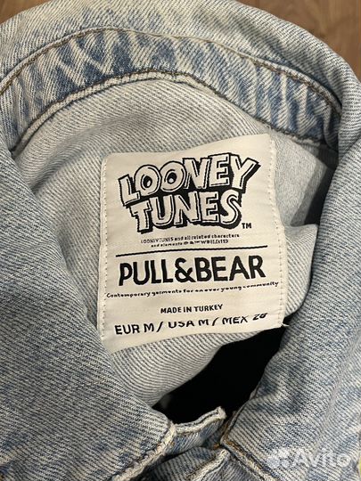 Джинсовая куртка pull bear, S/M, looney tunes