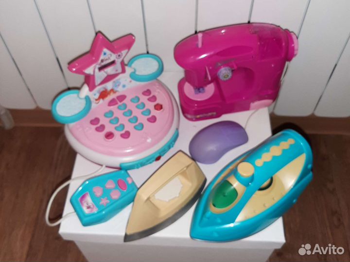Игрушки пакетом для девочки утюг швейная машинка