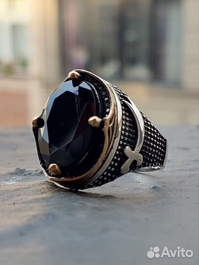 Мужской перстень серебро