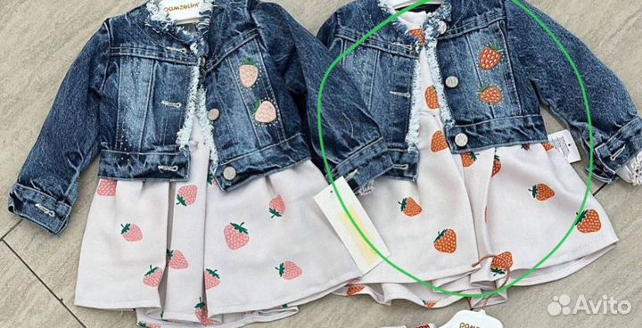 Платье с джинсовкой