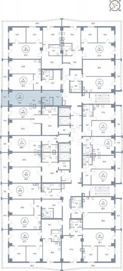 1-к. квартира, 46,4 м², 3/25 эт.