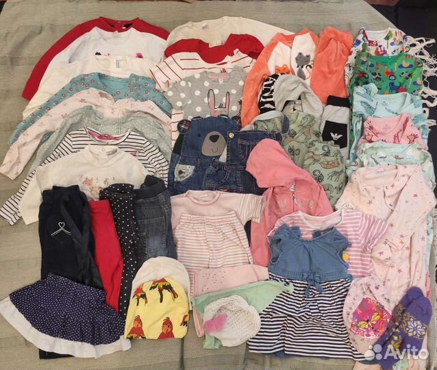 Одежда для девочки от 9 мес. до 2 лет пакетом