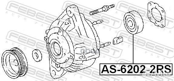 AS62022RS подшипник генератора заднего\ Hyunda