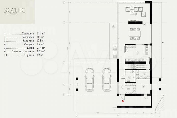 Коттедж 580,9 м² на участке 23,8 сот.