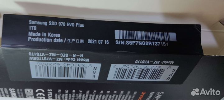 Samsung 970 EVO plus 1 тб ssd M.2